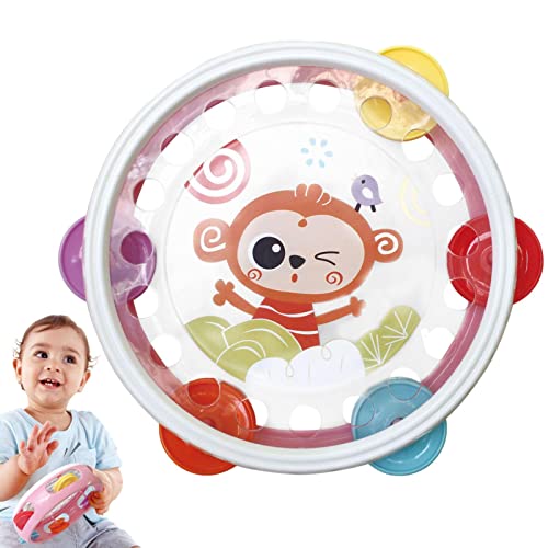 Tamborim Musical para Crianças | Instrumento Musical Educacional Infantil Ritmo Agitando Pequena Fer