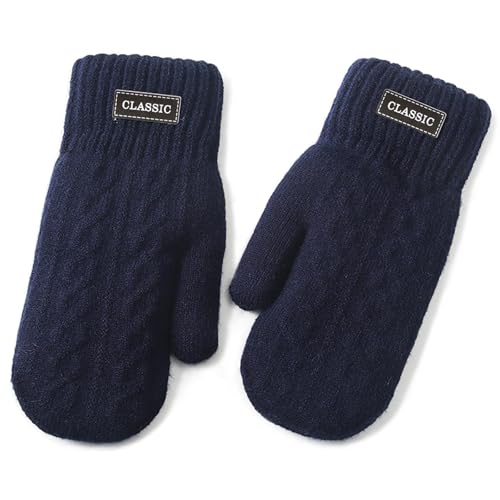 Manoplas, Guantes Invierno Hombre, Punto Guantes Termicos Hombre, Guante Invierno Cálidos, Engrosamiento De Doble Capa, Forro Polar Ártico, Para Bicicleta, Running, Esqui, Viajar