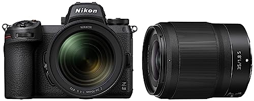 Image of Nikon Z6 II Mirrorless Camera Z 24-70mm Lens with Additional Battery, Optical Zoom, Black & Nikon NIKKOR Z 35MM F /1.8 S (20081)