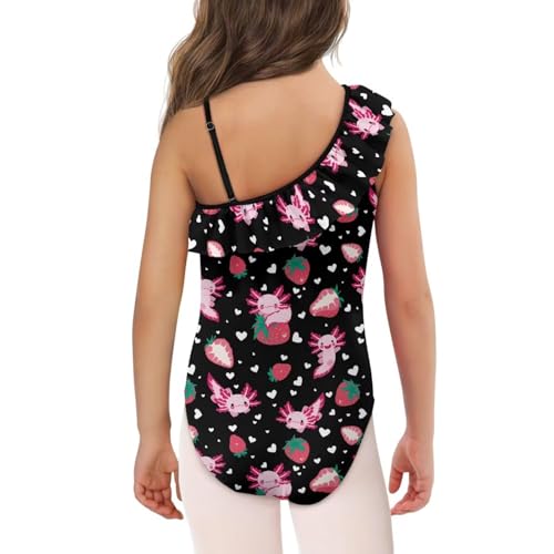 Cute Swimsuits for Teen Girls One Piece Off Shoulder Ruffle Halter Bathing Suit Kids Summer Swimwear Beach Outfits3