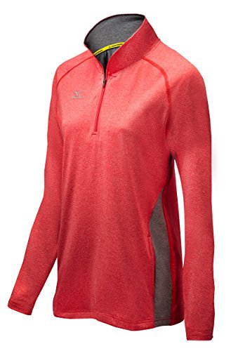 Veste semi-zippée Mizuno Elite 9 Fire contre le vent léger pour coureuse à pied