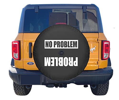 Boomerang® USA - 32\" Soft Tire Cover - Problem No Problem - Compatible with Ford Bronco (with Back-up Camera) - (2021-2024) - Big Bend, Black Diamond & Outer Banks