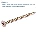 uxcell M5 x 60mm Wood Screws Phillips Flat Head Carbon Steel Color Zinc Plated Self Tapping Screws 50pcs