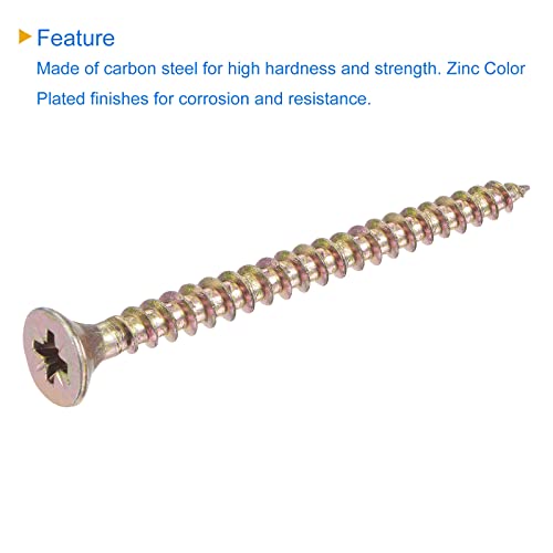 Tornillos para madera M5 x 60mm Cabeza plana Phillips 50pcs miniatura 4
