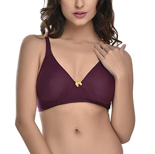 Image of StyFun Women Cotton Non-Padded Non-Wired Seamless Everyday Bra Multicolor Cup- B See Main Image to Check How Many Bras You Will Get