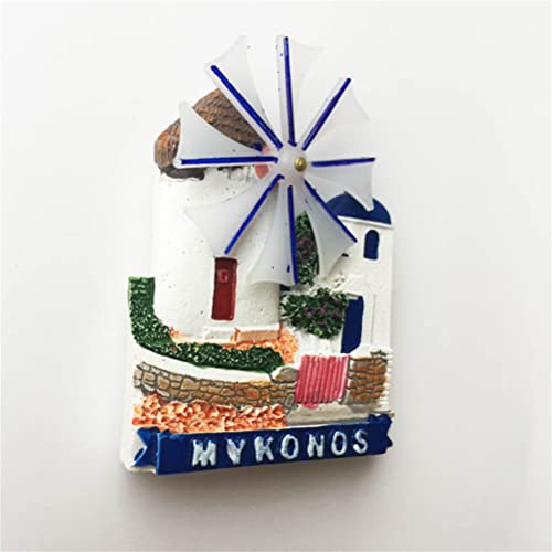 Imán Decorativo de Nevera Mykonos Grecia 3D miniatura 3