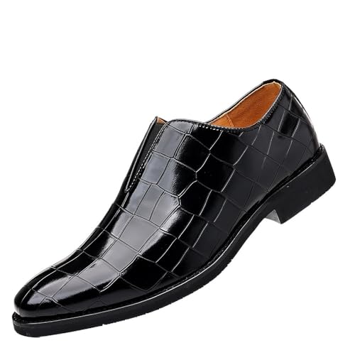 Men's Stone Texture Casual Slip On Shoes Large Size Breathable Fashionable Loafers for Men