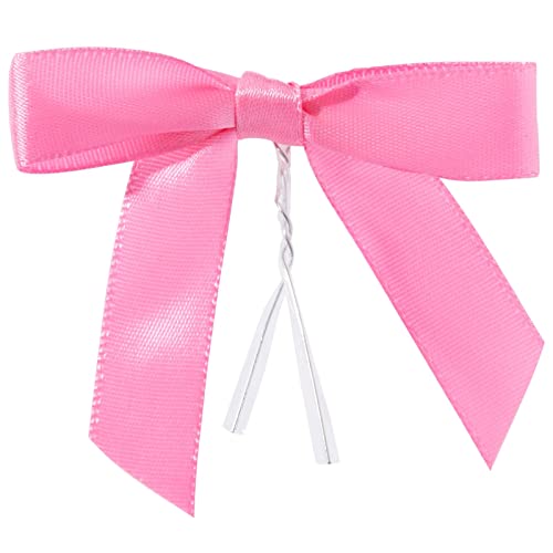 image for Juvale 100-Pack Twist Tie Bows - Pink 3
