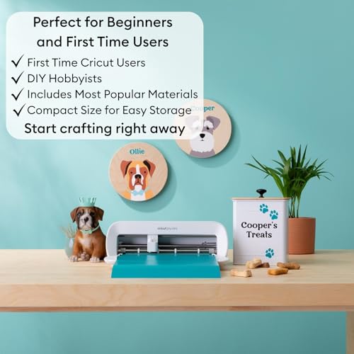 Image of Cricut Joy Xtra Cutting Machine and Smart Vinyl Bundle for Labels, Decals & Custom Projects - Includes Rainbow Permanent Vinyl, Transfer Tape, Tools & Design Guides