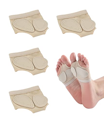 Clyhon Cuscinetti Metatarsali Danza | 2 Paia |- Cuscinetto Proteggi Plantare per Danza, Antiscivolo - Cuscinetti Avampiede in Simil Pelle per Ginnastica, Pilates,S