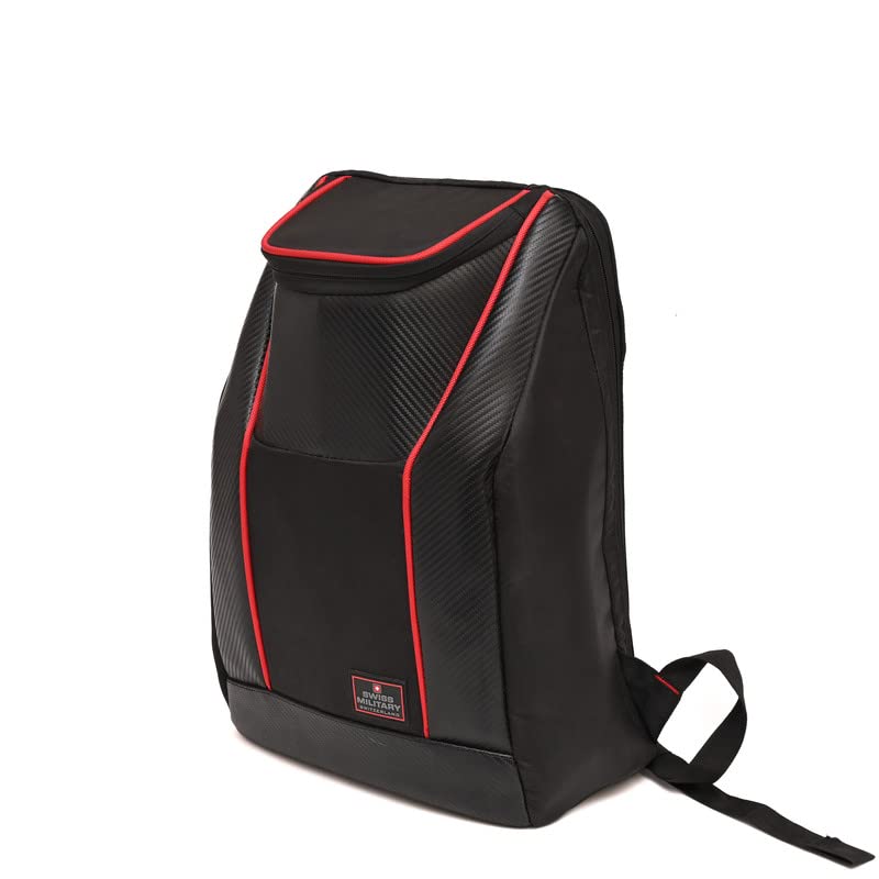 Swiss Military Laptop Backpack for Men, Travel Backpack for Men, Women| Bagpacker Bag for Men for Office | Water & Wear Resistant Premium Polyester with USB Charging Port, Black, 17 liters, 1 (B0BFJ3S891) Amazon Price History, Amazon Price Tracker
