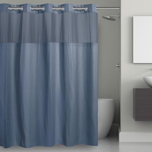 Hookless It's A Snap! French Damask Shower Curtain, 3in1