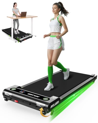 AKLUER Incline Walking Pad - 2.5HP Under Desk Treadmill for Home Compact Small Workout Machine with Remote Control & LED Display