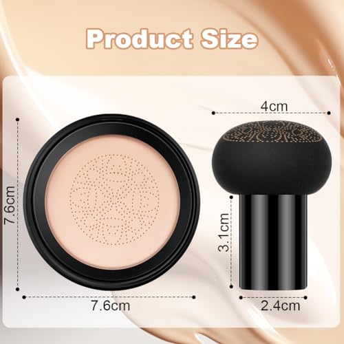 Mushroom Head Air Cushion CC Cream, Moisturizing & Oil Control Foundation Cover Concealer - Image 2
