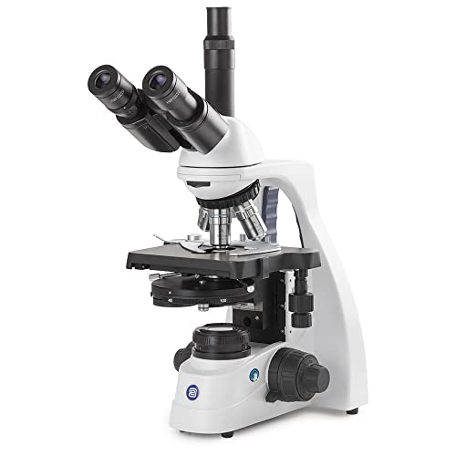 Image of bScope Trinocular Compound Microscope, HWF 10x /20mm Eyepieces and Quintuple Nosepiece with Plan Phase PLPHI 10 /20 /S40 /S100x Oil Infinity Corrected Objectives Globe Scientific | Euromex