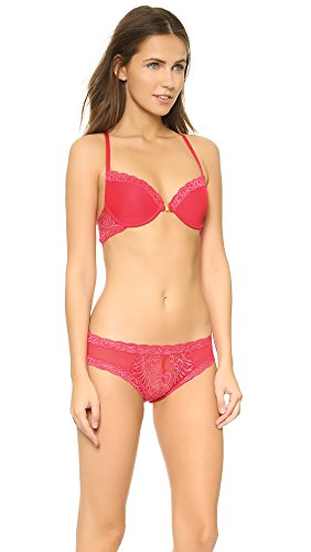 Natori Fechamento frontal feminino com penas nas costas, Rouge, 32D