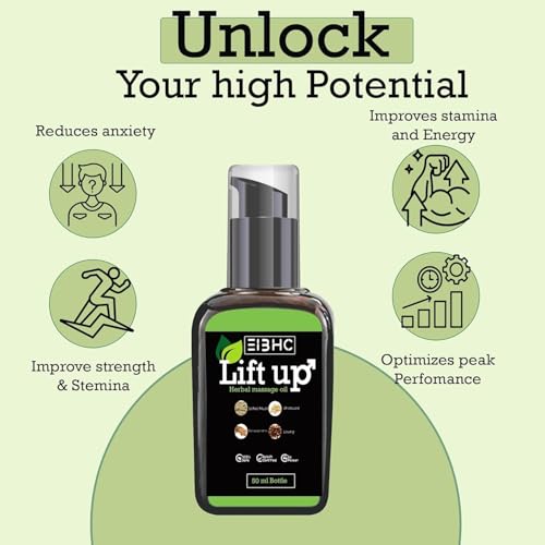 EIBHC Lift Up Massage Oil for Men | Ayurvedic Massage Oil with Ashwagandha, Safed Musli, Shatavari & Laung Extract - 100ML