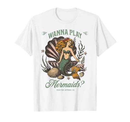 Quiero jugar sirenas divertidas lindas niñas verano vacaciones vibraciones Camiseta