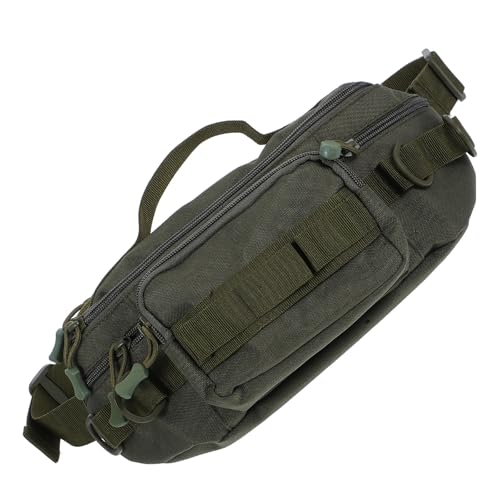 WRITWAA Riñonera Deportiva para Hombre Multifuncional en Color Verde Militar, con Portabotellas Integrado, Ajuste Cómodo y Tamaño Compacto Adecuado para Senderismo, Ciclismo y Pesca