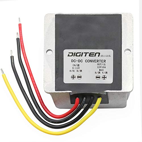 Digiten 481210 Dc 6V 5-11V To 12V 10A Step Up Converter Regulator Waterproof Boost Power Module thumb #1