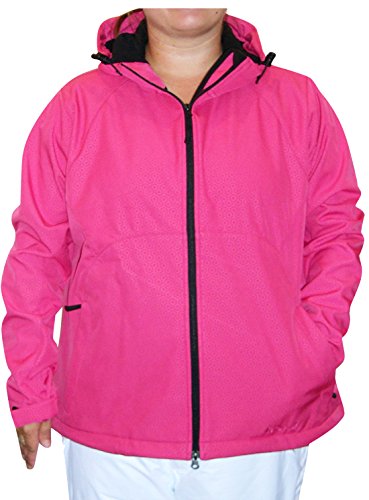 Pulse Womens Extended Plus Size Soft Shell Hooded Jacket