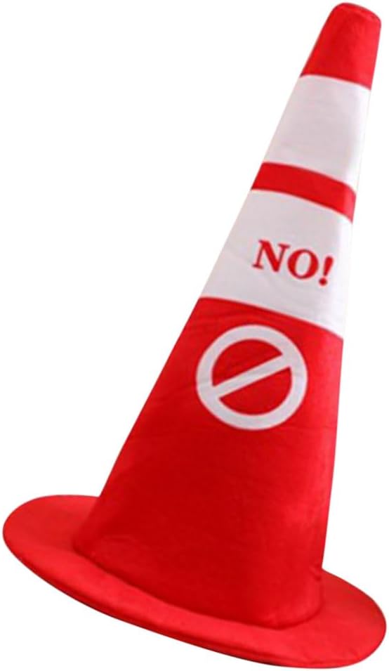 Traffic Cone Hat Costume Hats for Adults Shape Headwear Party Cake Plush Safety Pp Cotton