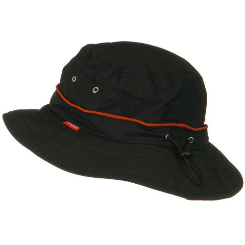 Uv 50+ Orange Piping Talson Sun Bucket Hat - Black Xl-2Xl #TOP1