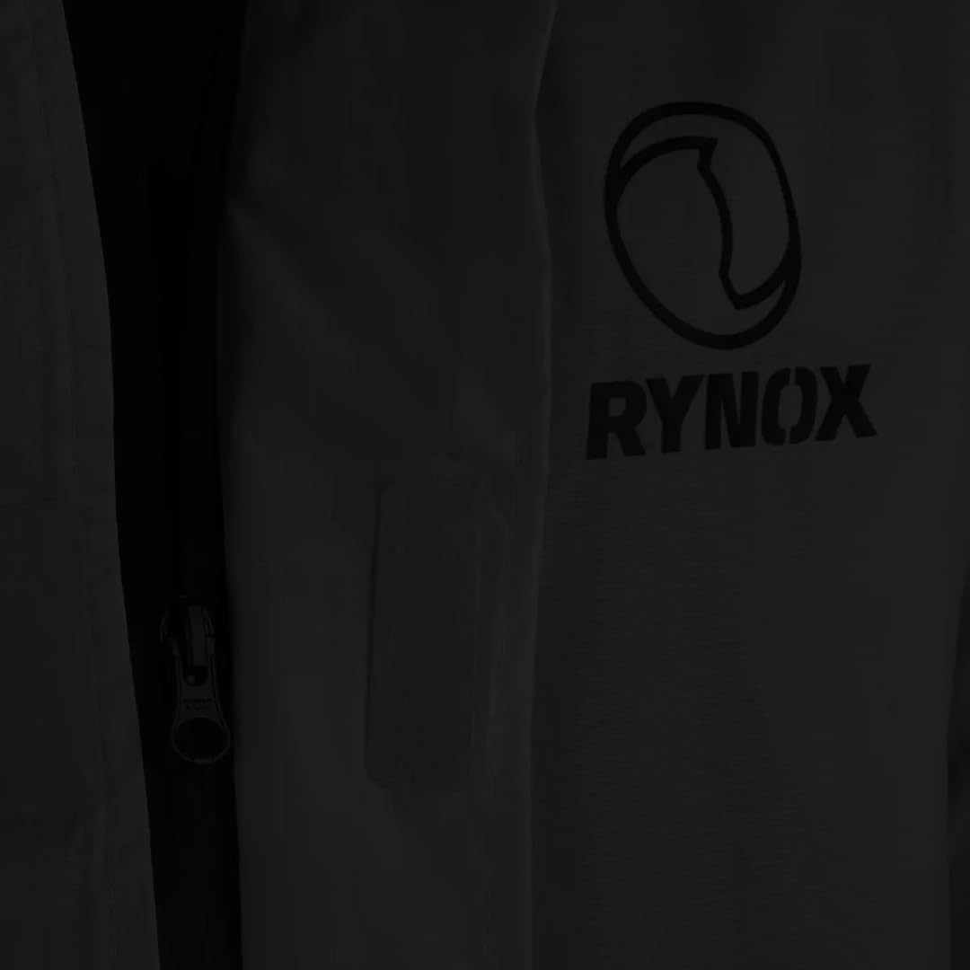 Rynox Unisex Adult H2Go Pro 3 Rain Standard Length Jacket I 15000mm Waterproof Nylon Shell | Motorcycle Riding Rain Jacket | Heat Sealed Seams | Drycore WR Zippers - Black, 5XL - Image 5 thumbnail