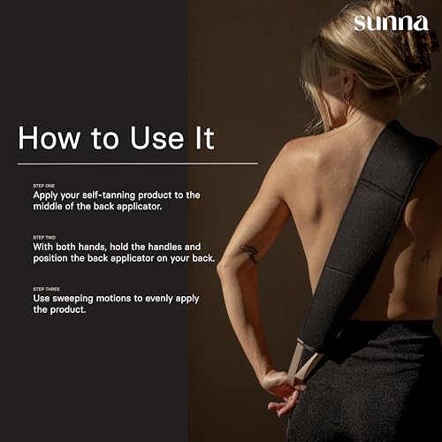 Image of Self Tanner Back Applicator by SunnaTan - Washable and Durable - Self Tanner Applicator for Hard-to-Reach Areas