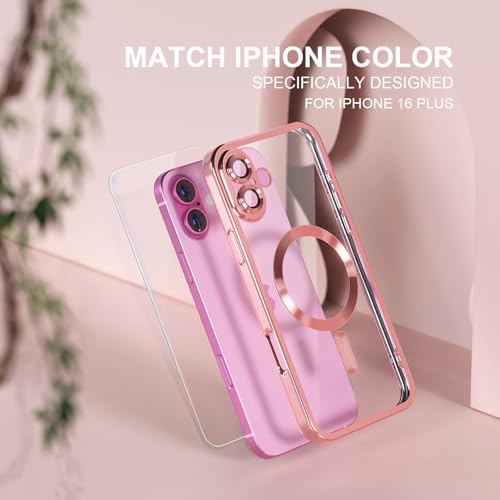 Image of Misea Magnetic for iPhone 16 Plus Case Compatible with MagSafe Pink