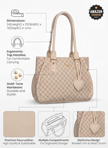 Image of Fostelo Women's Buenos Satchel Tote Handbag for Women | Ladies Purse | Stylish Shoulder Bag | Gift For Women