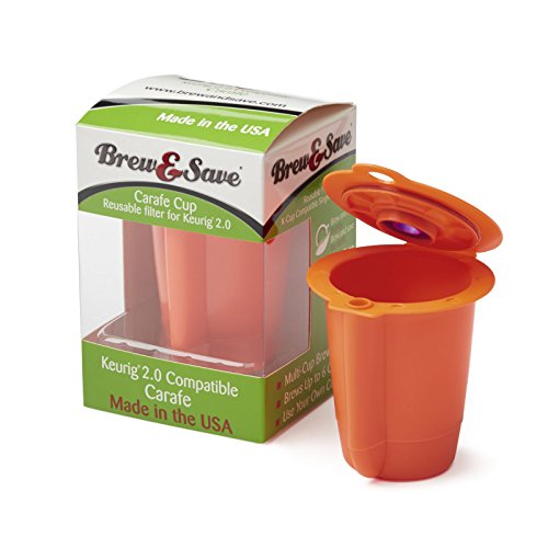 Brew & Save Carafe Filter, Keurig 2.0 Multi-Cup Brewer Compatible - Orange