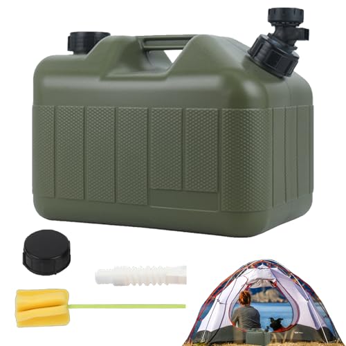 Depósito de Agua con Grifo – dispensador de Almacenamiento de Agua Potable 10 litros, Tanque Potable con Grifo, para Camping, Senderismo, jardín, Barbacoa, Supervivencia, Viaje y