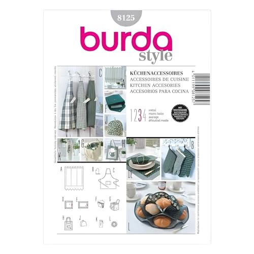 Per Accessori da Cucina Burda B8125 - Cartamodello per Accessori da Cucina, 19x13 cm