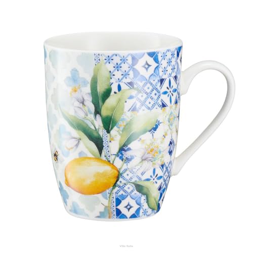 VILLA ITALIA - Porzellan Becher LIMONETTI - Weiss Kaffeebecher-...