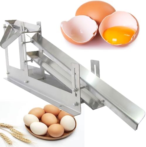 Egg Liquid Filter, Commercial Stainless Steel Separation Machine, Adjustable Height & Separation Gap, 2mm Thickness Yolk Protein Separator for Duck & Hen Eggs