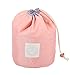 HOYOFO Barrel Travel Cosmetic Bags Women Makeup Toiletry Storage Bag,Pink