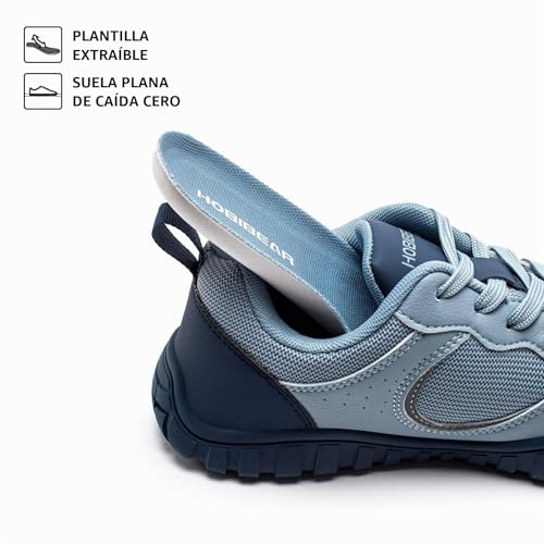 Miniatura 5 de Hobibear Zapatos Para Correr En Senderos Para Hombres Caja De Dedos Ancha Zapatillas Barefoot Suela Cero Drop Minimalistas Para Gimnasio Al Aire Libre Casual