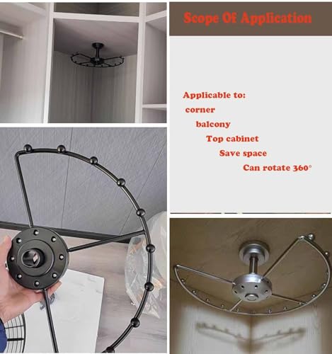 Tringle d'angle rotative pour vestiaire et garde-robe ordonnée