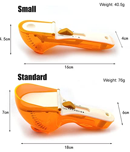 Colher de medição ajustável, Colher de medição ajustável de plástico com escala para cozinhar, 30ml