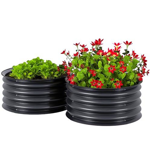 Bac à légumes surélevé Outsunny Ø60x30cm jardinière de fleurs pour balcon - 2