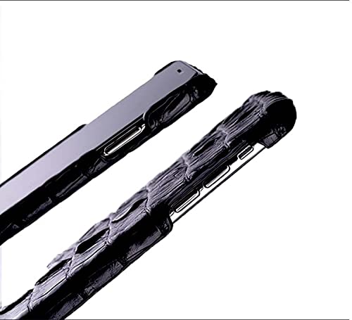 Coque iPhone 14 Pro cuir crocodile luxe cadeau crâne