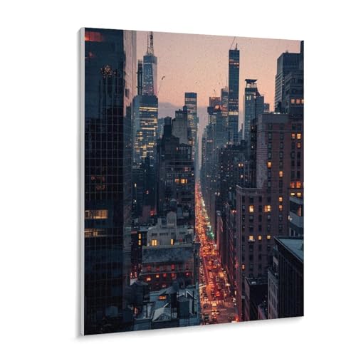 数字油絵 ラッセン 賑やかな大都市の夜景 デジタル油絵 数字キットによる絵画 DIY絵 手塗り 魅力的な都市景観 数字キット塗り絵 壁飾り ホーム オフィス装飾 数字塗り絵 手工芸 初心者 大人 子供 贈り物 40×50cm