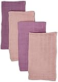 Ideal als Spucktuch, Stoffwindel, Mulltuch, Kuscheltuch oder Abdeckung. 4 unifarbene Spucktücher in 2 Farben.