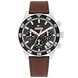 Tommy Hilfiger Men’s Brown Leather Chronograph Watch 1792213