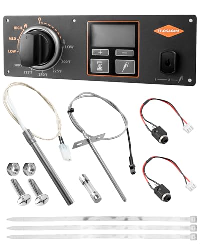 Control Panel Fit for Oklahoma Joes Rider 600 900 Deluxe Wood Pellet Grill Digital Controller Kit Fit for Oklahoma Joes Wood Pellet Controller Board LCD Display Not Fit for Large-LCD Rider DLX