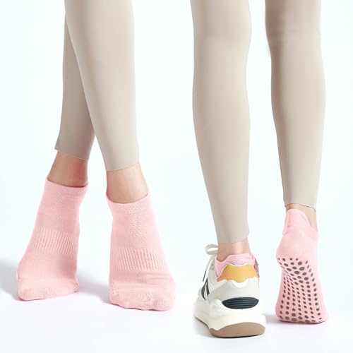 Women's Yoga Pilates Socks-Non-Slip Yoga Sport Socks-Suitable for Ballet and Fitness-4 Pairs3