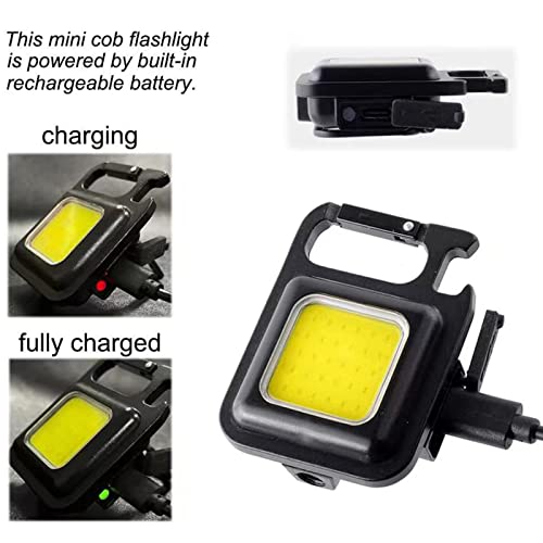 Chaveiro YEmirth COB Kits De Luzes De Trabalho, Mini Lanternas De LED, Lanterna Pequena De 4 Modos D
