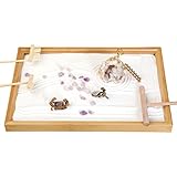 Mini Zen Garden Kit for Home Office Decor Relaxation, Miniature Desk Zen Sand Garden with Amethyst...