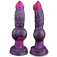 18.5cm Monster Knot Dildo Dog Fantasy Horse Dildo Klein Animal Hund Realistischer Analdildo, Silikon Anal mit Saugnapf Wolf Pferdedildo Sexspielzeug für Anfänger Klein Dildoschwanz für Frauen Männer